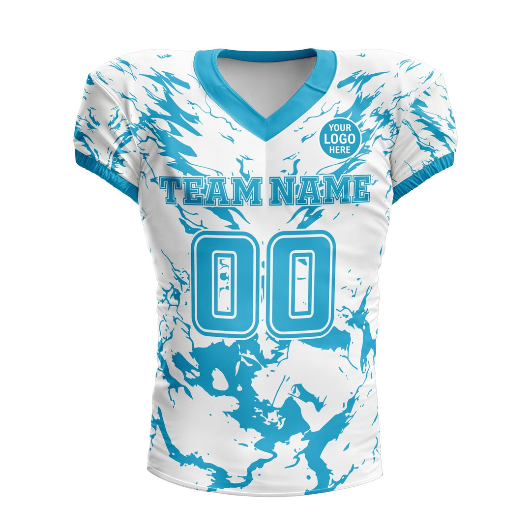 Azure Blizzard American Football Jersey - Summo Sports