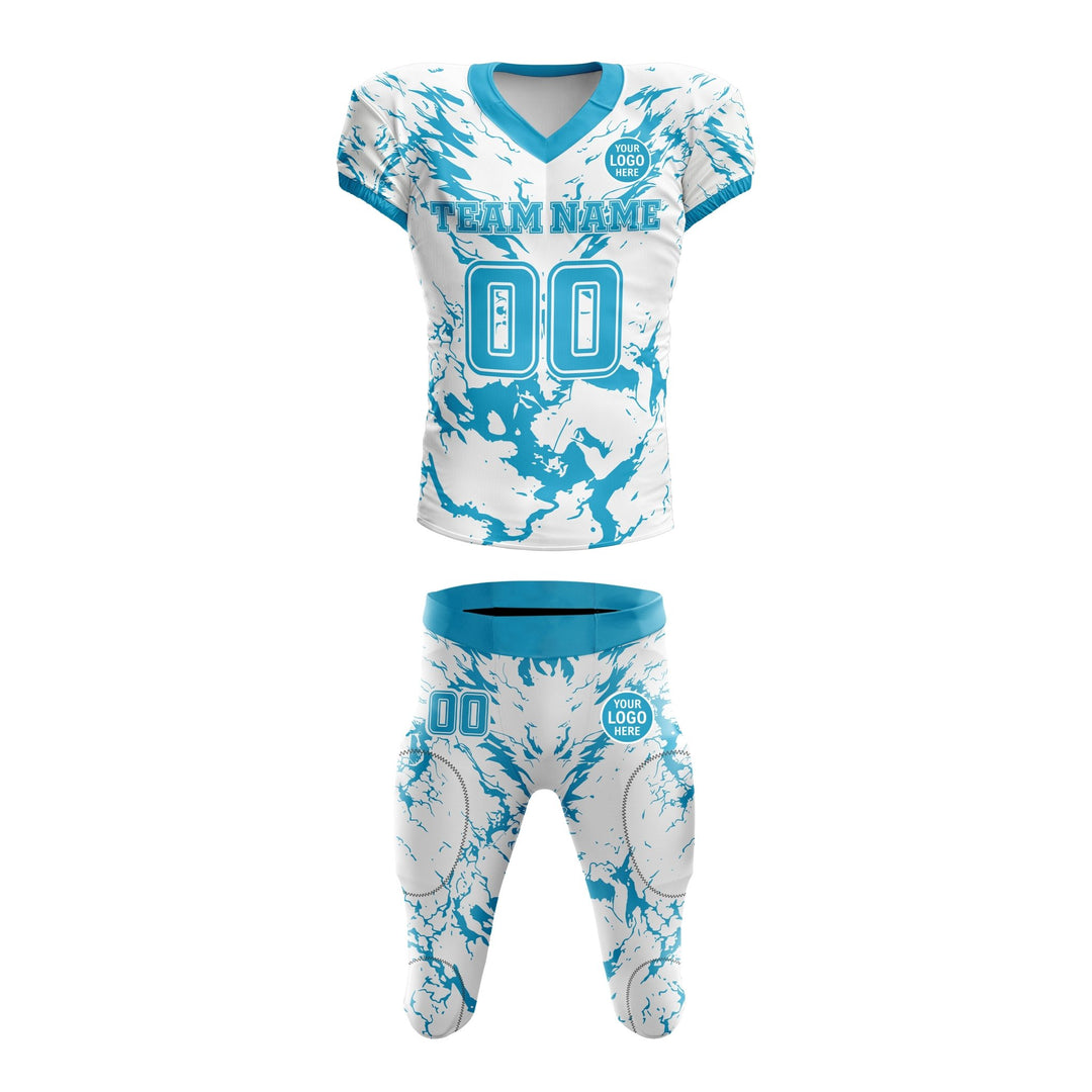 Azure Blizzard American Football Uniform - Summo Sports