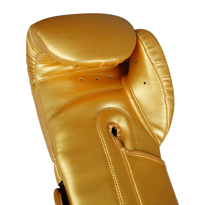 Basic Golden PU Leather Boxing Gloves - Summo Sports