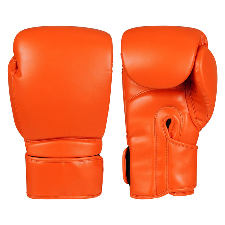 Basic Orange PU Leather Boxing Gloves - Summo Sports