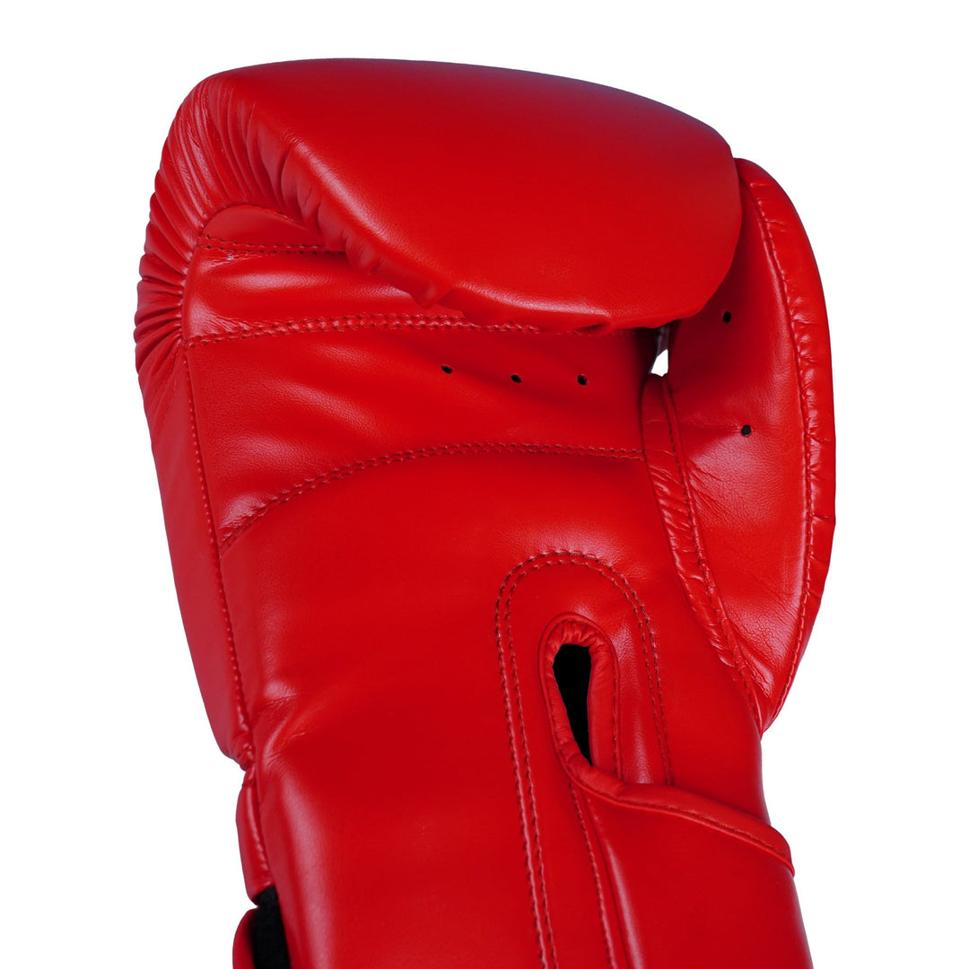 Basic Red PU Leather Boxing Gloves - Summo Sports