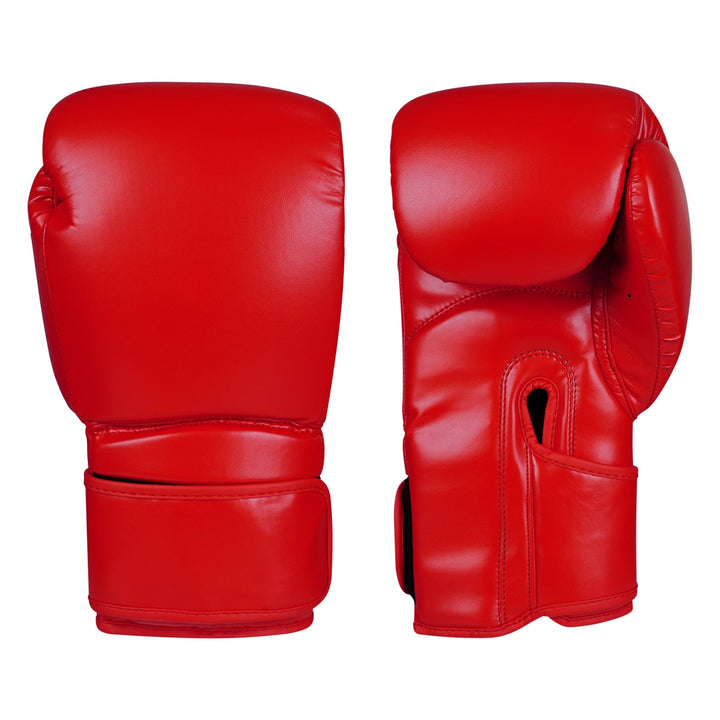 Basic Red PU Leather Boxing Gloves - Summo Sports