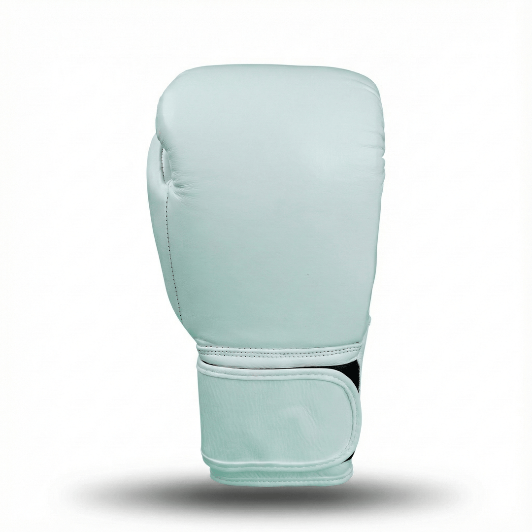 Basic White Genuine Leather Boxing Gloves - Summo Sports