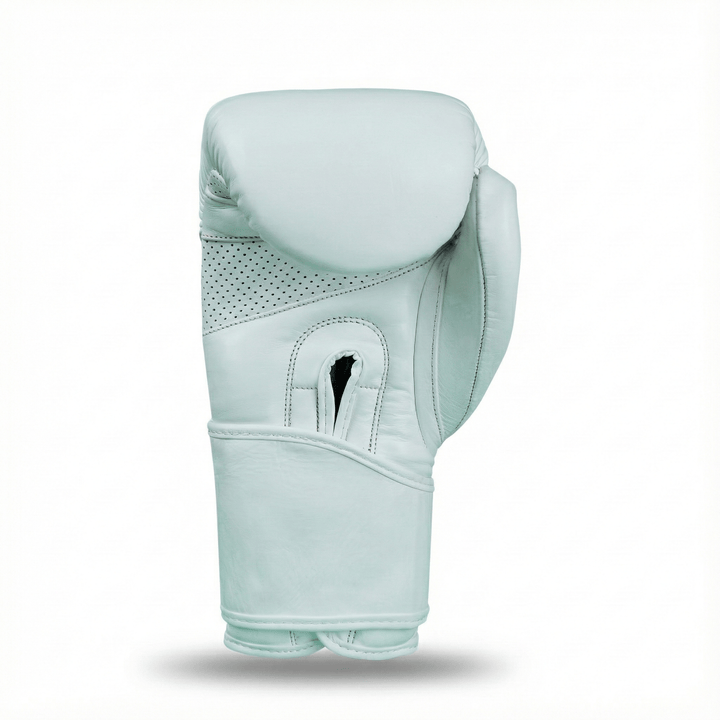 Basic White Genuine Leather Boxing Gloves - Summo Sports