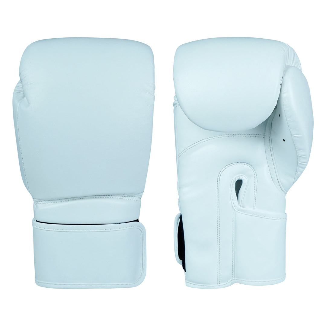 Basic White PU Leather Boxing Gloves - Summo Sports