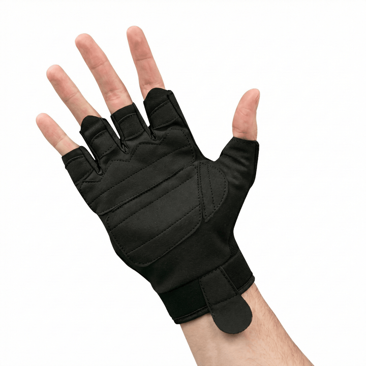 Black Suede Palm Weightlifting Gym Gloves - Summo Sports