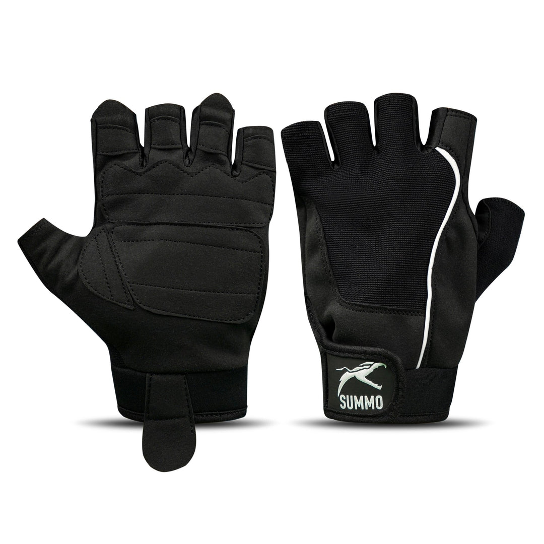 Black Suede Palm Weightlifting Gym Gloves - Summo Sports