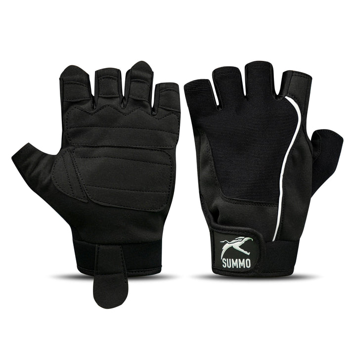 Black Suede Palm Weightlifting Gym Gloves - Summo Sports