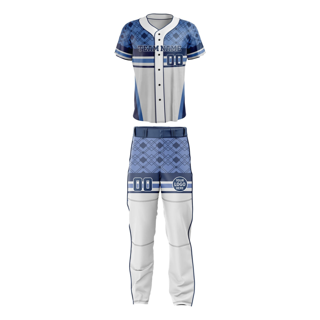 Blue Motion Custom Baseball Uniform - Summo Sports