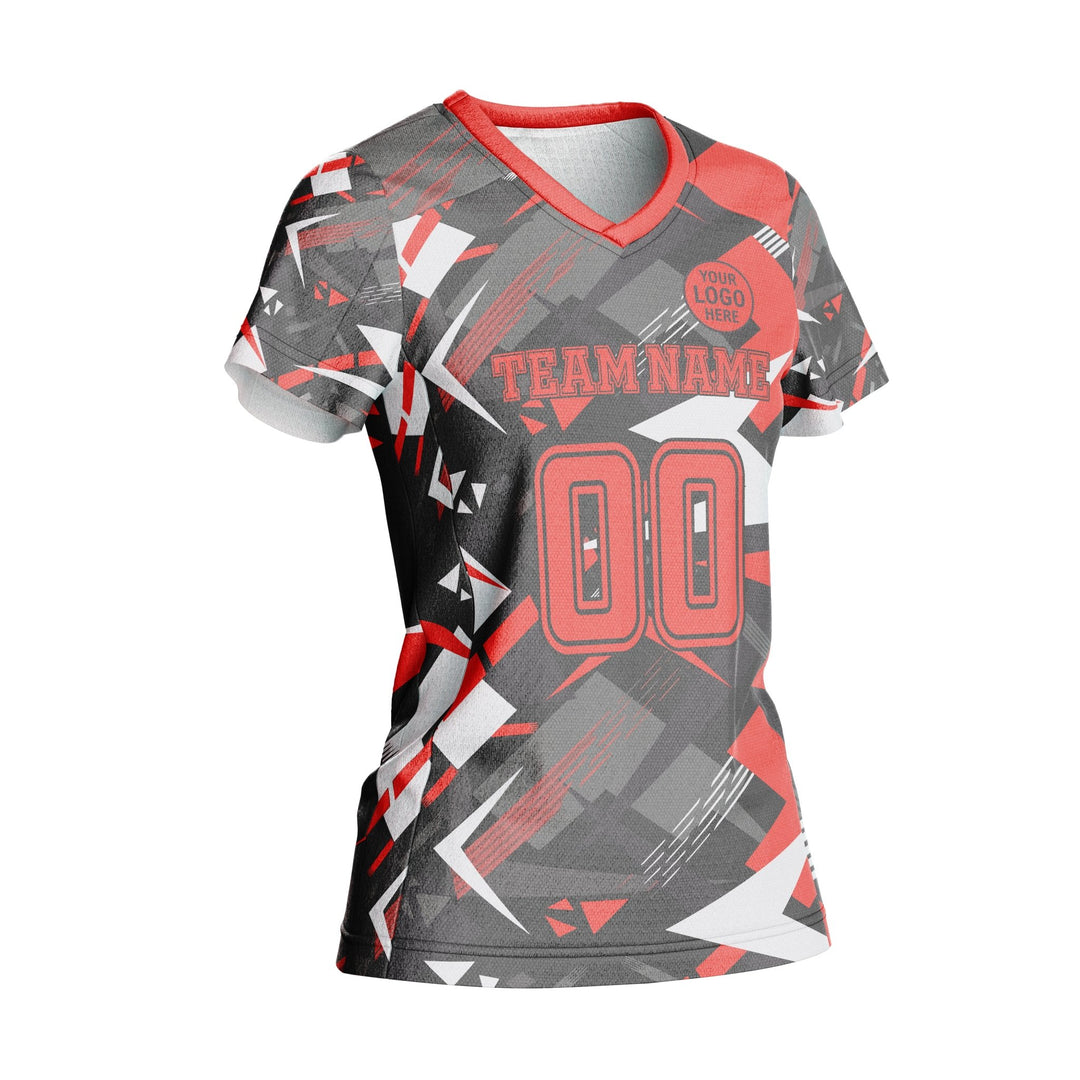 Carbon Red Custom Volleyball Jersey - Summo Sports