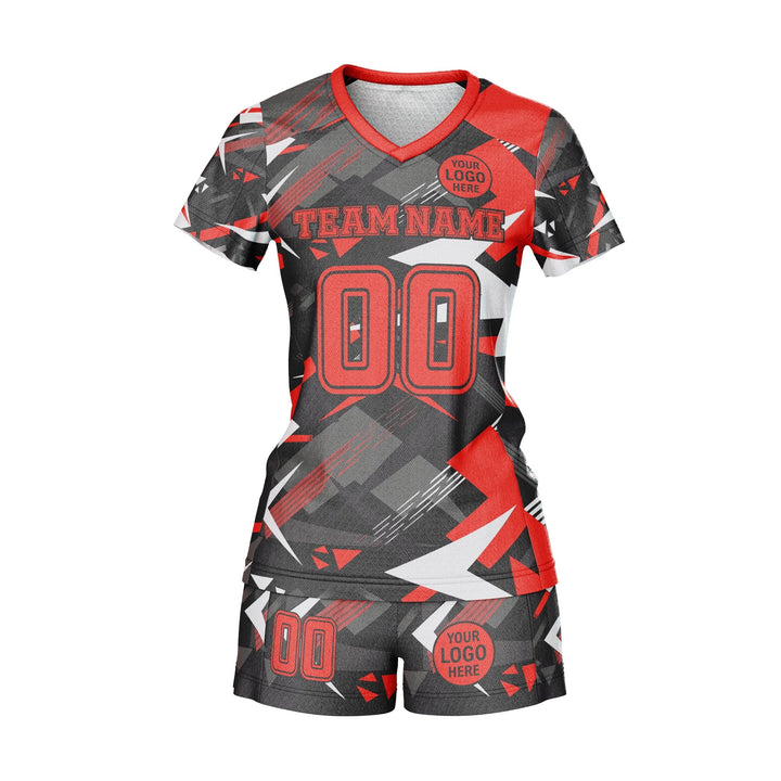 Carbon Red Custom Volleyball Uniform - Summo Sports