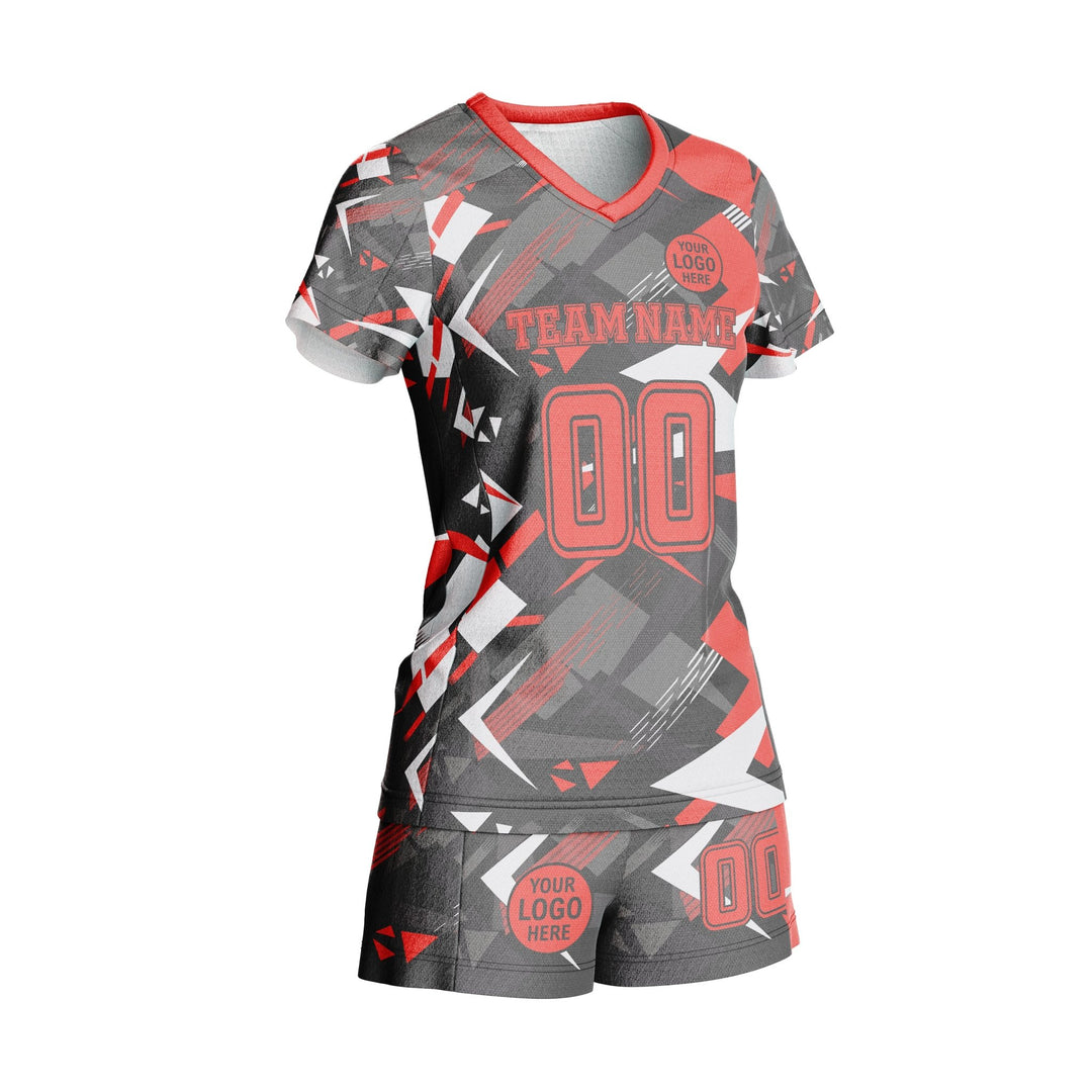 Carbon Red Custom Volleyball Uniform - Summo Sports