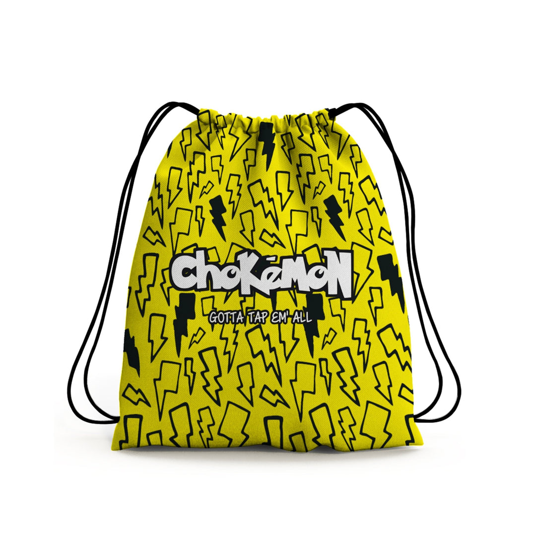 yellow drawstring sports bag 