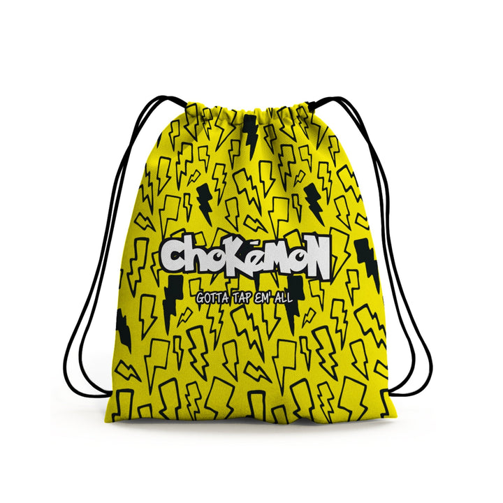 yellow drawstring sports bag 