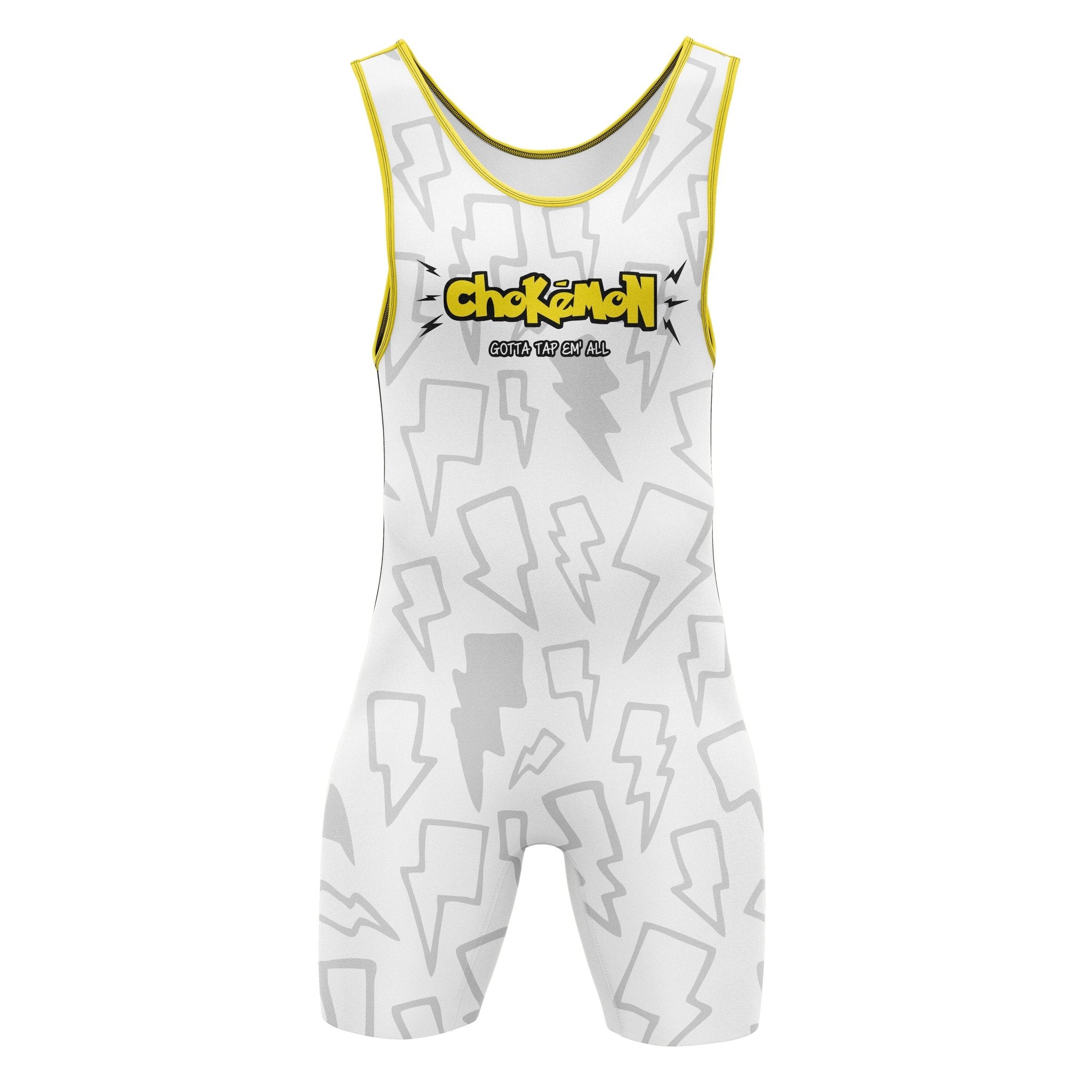 Chokemon White Wrestling Singlet – Summo Sports