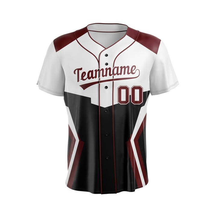 Crimson Blockade Custom Baseball Jersey - Summo Sports