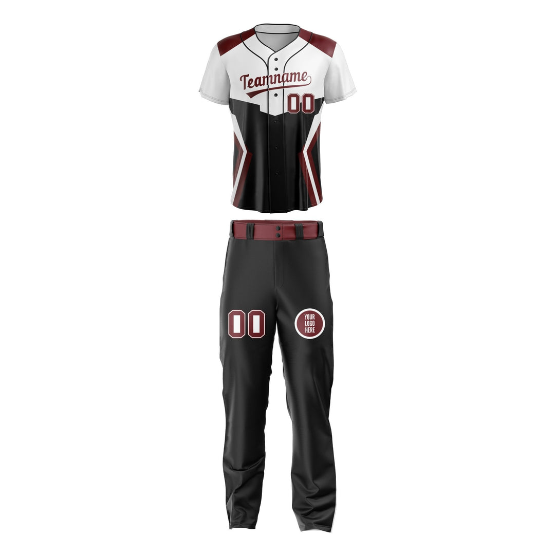 Crimson Blockade Custom Baseball Uniform - Summo Sports