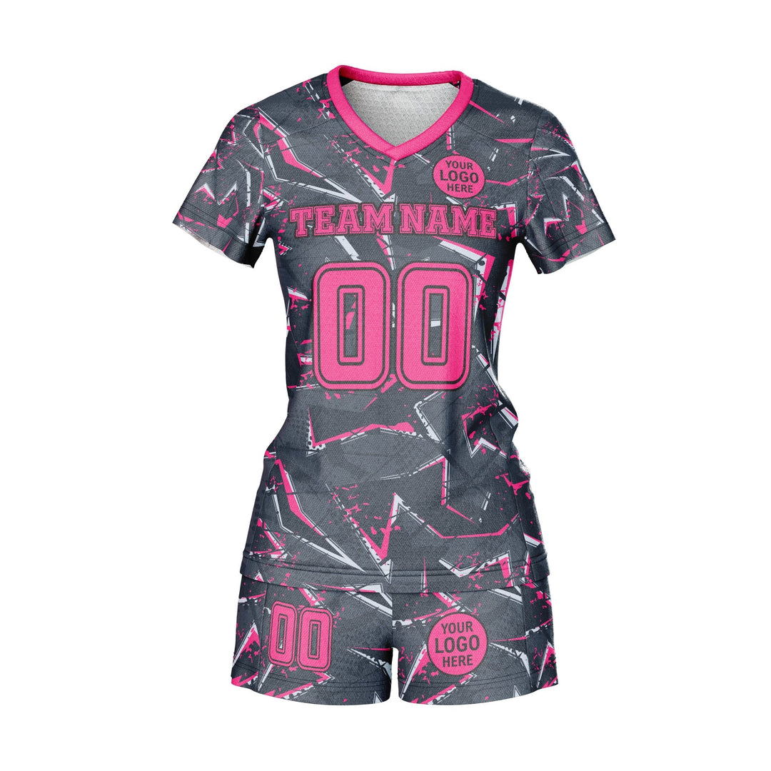 Cyber Magenta Custom Volleyball Uniform - Summo Sports