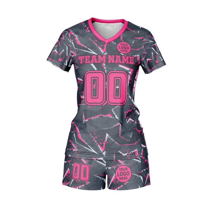 Cyber Magenta Custom Volleyball Uniform - Summo Sports