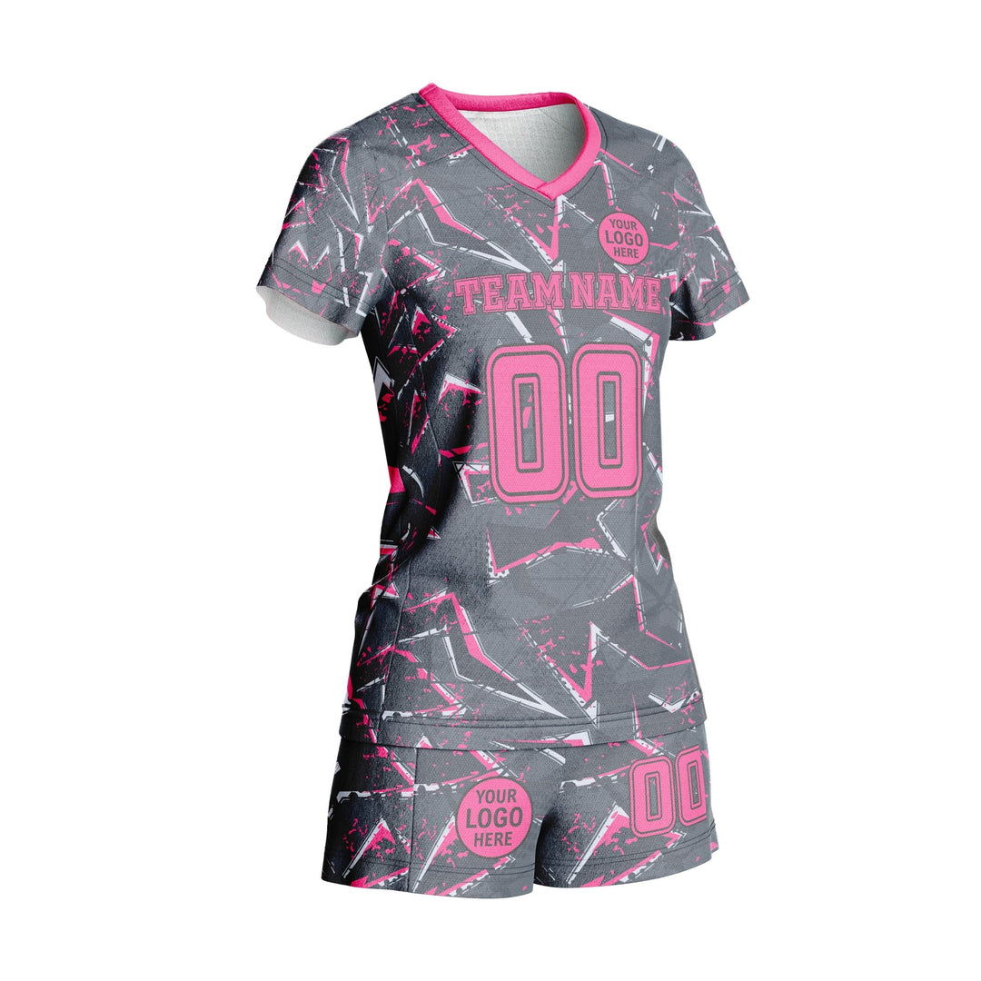 Cyber Magenta Custom Volleyball Uniform - Summo Sports