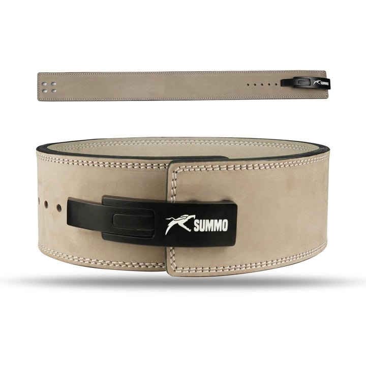 Desert Sand Leather Weight Lifting Belt - Summo Sports
