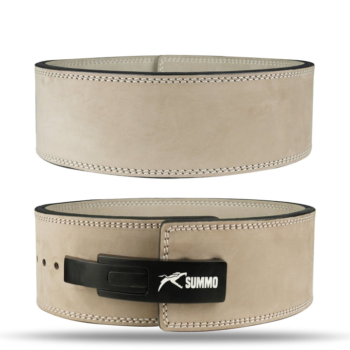 Desert Sand Leather Weight Lifting Belt - Summo Sports