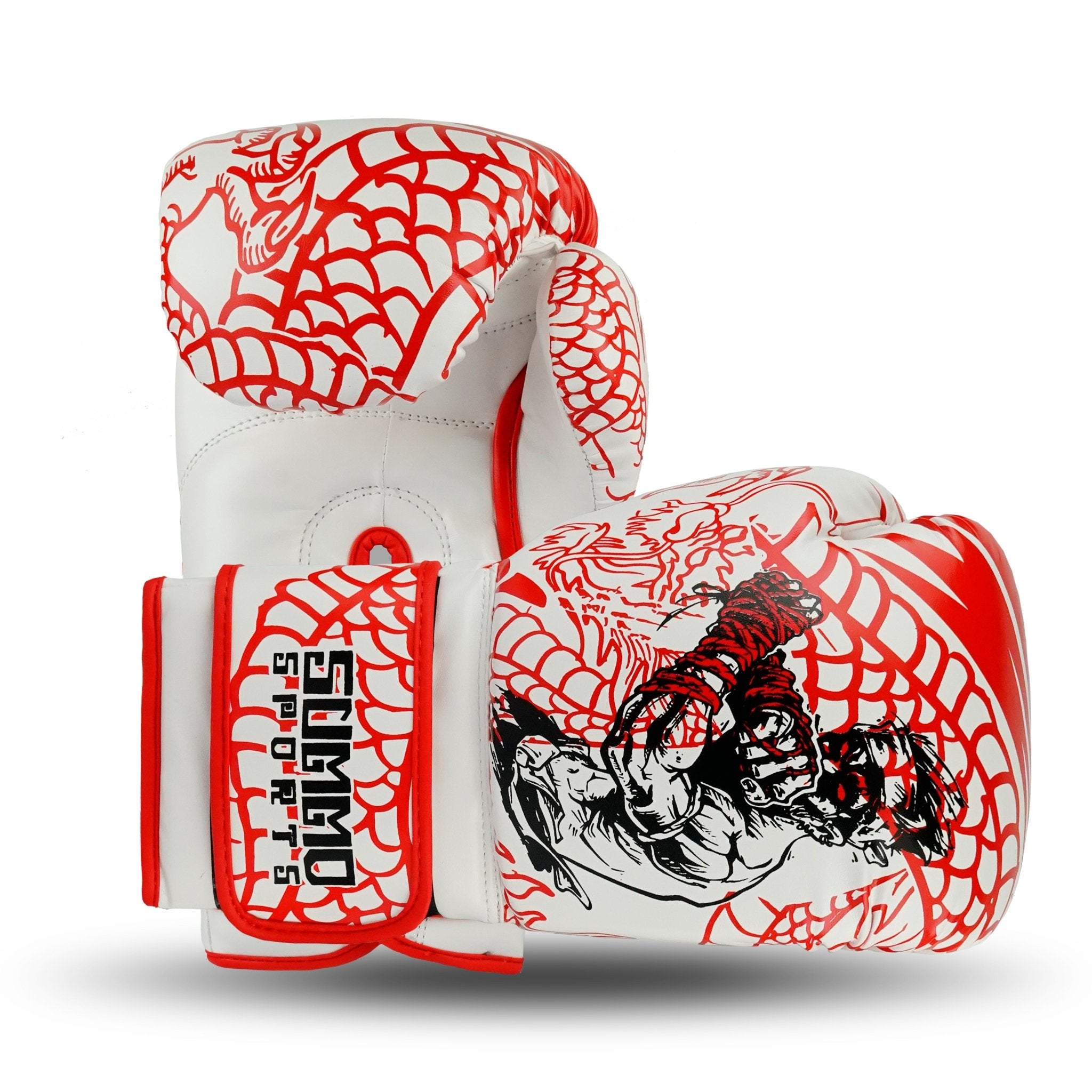 Dragon Fist PU Leather White Boxing Gloves – Summo Sports