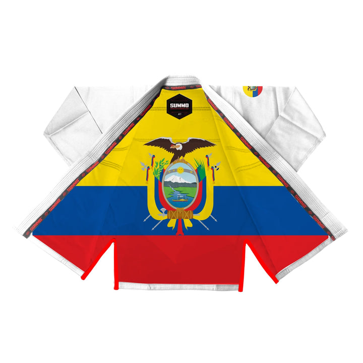 Ecuador White Sublimation Brazilian Jiu Jitsu Gi (BJJ GI) - Summo Sports