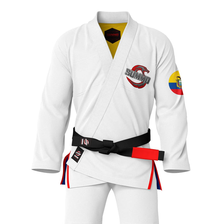 Ecuador White Sublimation Brazilian Jiu Jitsu Gi (BJJ GI) - Summo Sports