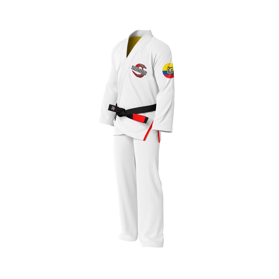 Ecuador White Sublimation Brazilian Jiu Jitsu Gi (BJJ GI) - Summo Sports