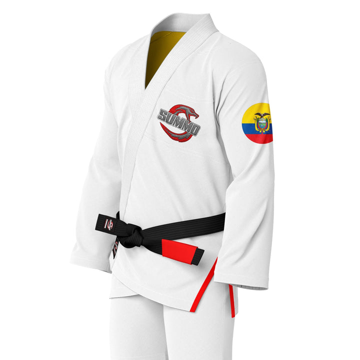 Ecuador White Sublimation Brazilian Jiu Jitsu Gi (BJJ GI) - Summo Sports