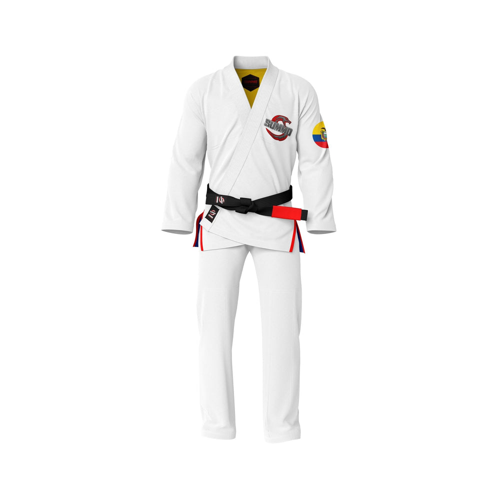 Ecuador White Sublimation Brazilian Jiu Jitsu Gi (BJJ GI) - Summo Sports