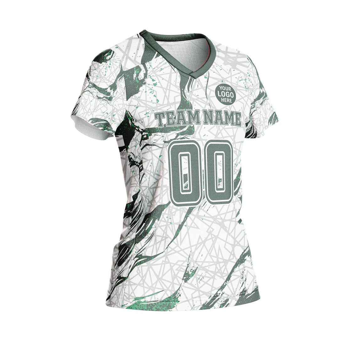 Emerald Grid Custom Volleyball Jersey - Summo Sports