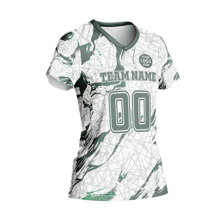 Emerald Grid Custom Volleyball Jersey - Summo Sports