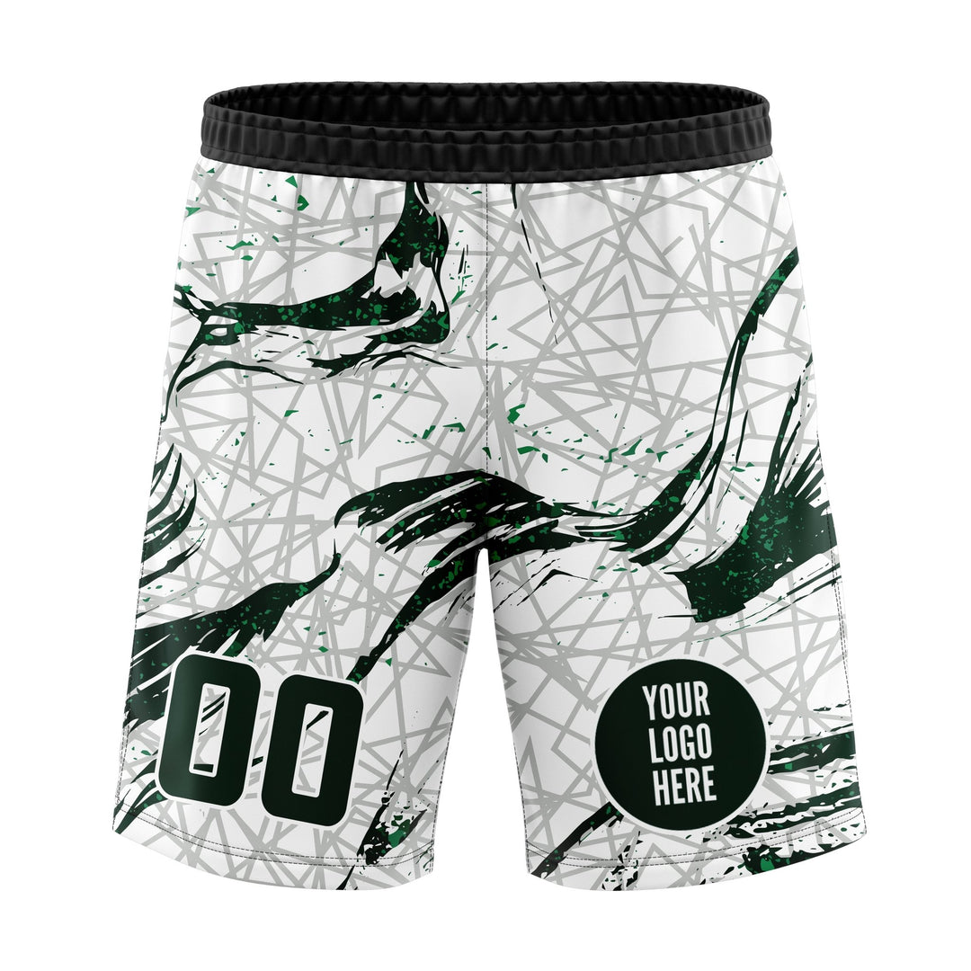 Emerald Grid Custom Volleyball Shorts - Summo Sports