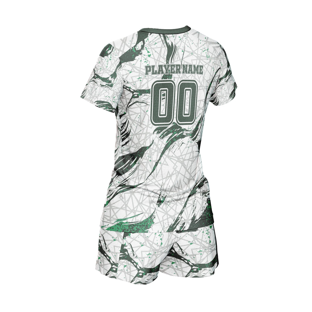 Emerald Grid Custom Volleyball Uniform - Summo Sports