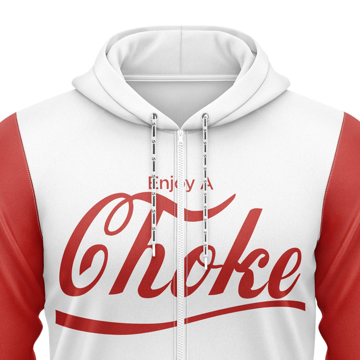 Enjoy The Choke Full - Print Zipper Hoodie For Men/Women - Summo Sports