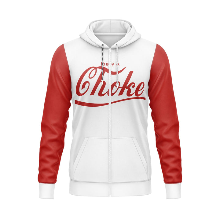 Enjoy The Choke Full - Print Zipper Hoodie For Men/Women - Summo Sports
