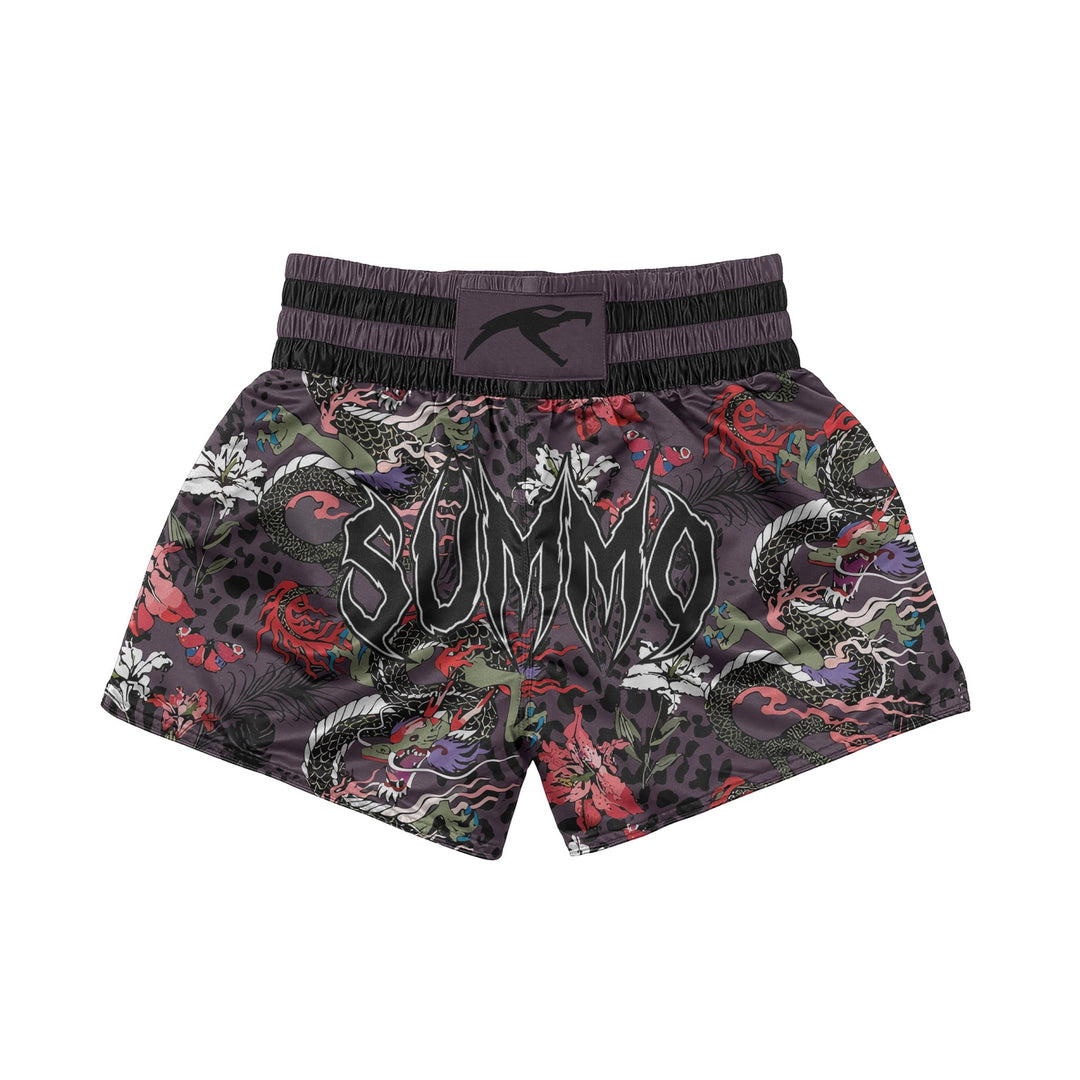 Floral Dragon Muay Thai Shorts - Summo Sports