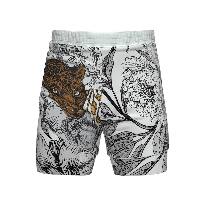 Floral Predator 2 In One Training Shorts - Summo Sports
