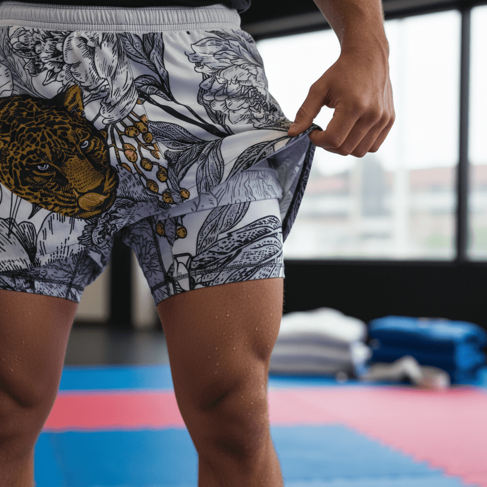 Floral Predator 2 In One Training Shorts - Summo Sports