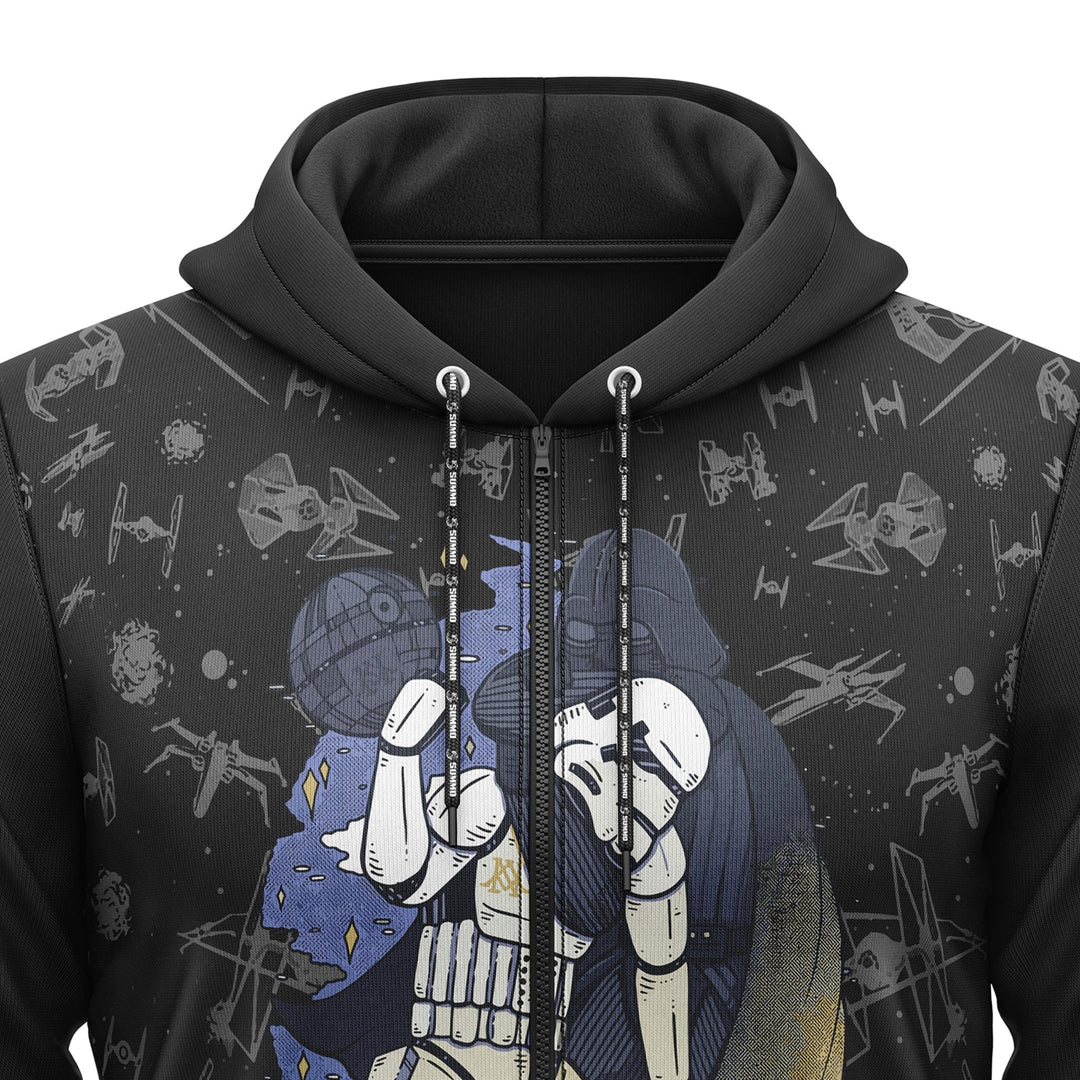 Galactic Grapplers Full - Print Zipper Hoodie For Men/Women - Summo Sports