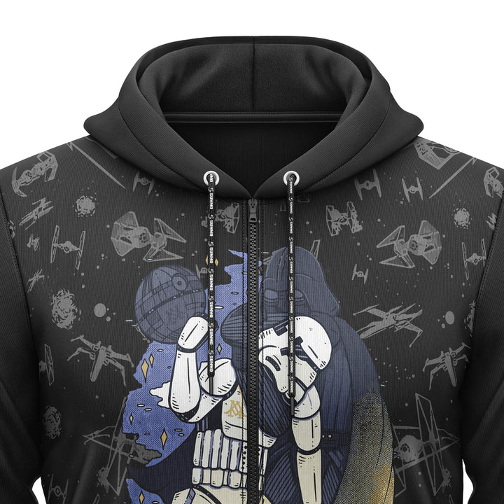 Galactic Grapplers Full - Print Zipper Hoodie For Men/Women - Summo Sports