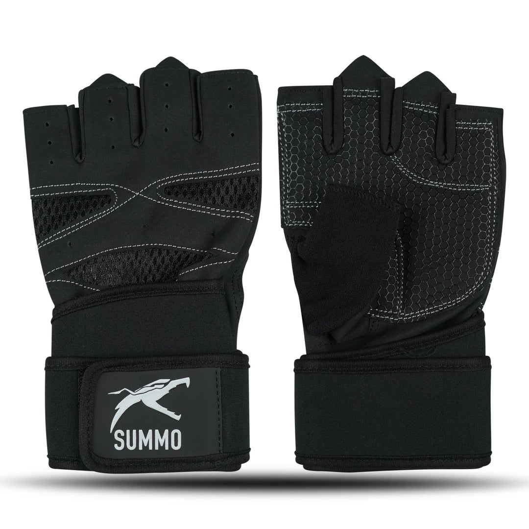 Hex - Grip Vented Black Weightlifting Gloves - Summo Sports