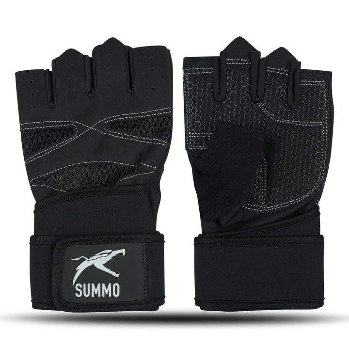 Hex - Grip Vented Black Weightlifting Gloves - Summo Sports