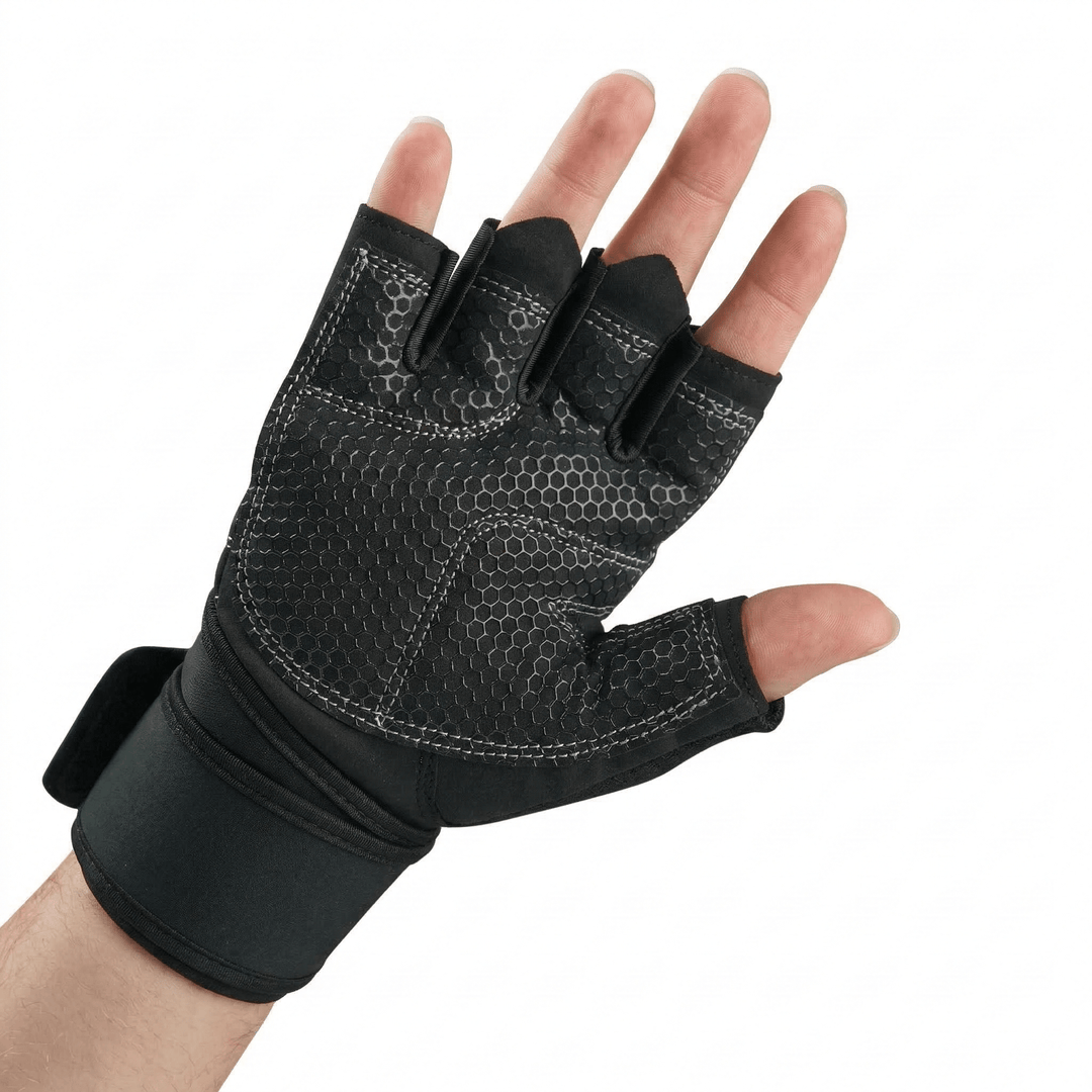 Hex - Grip Vented Black Weightlifting Gloves - Summo Sports
