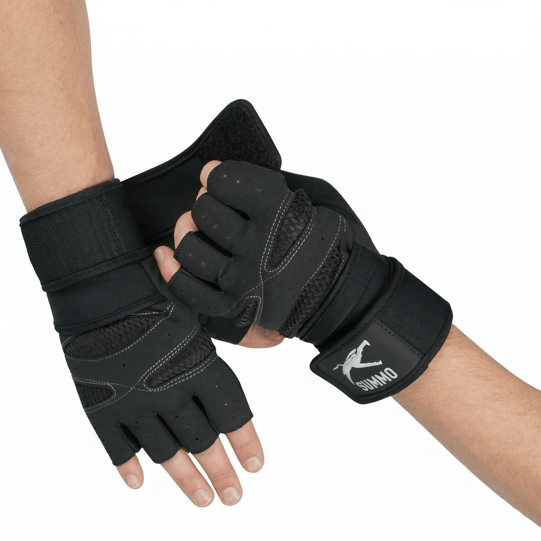 Hex - Grip Vented Black Weightlifting Gloves - Summo Sports