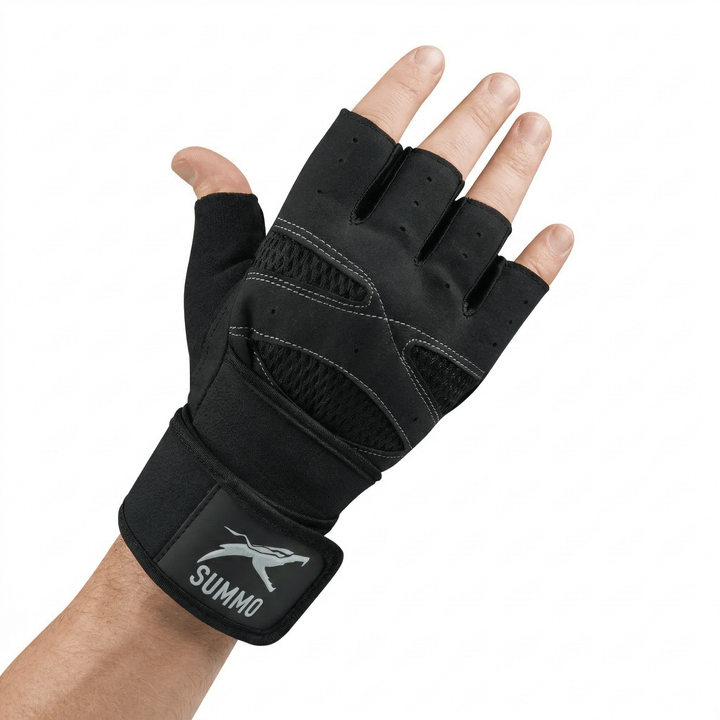 Hex - Grip Vented Black Weightlifting Gloves - Summo Sports