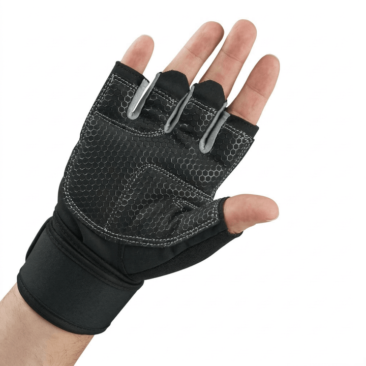 Hex - Grip Vented Grey Weightlifting Gloves - Summo Sports
