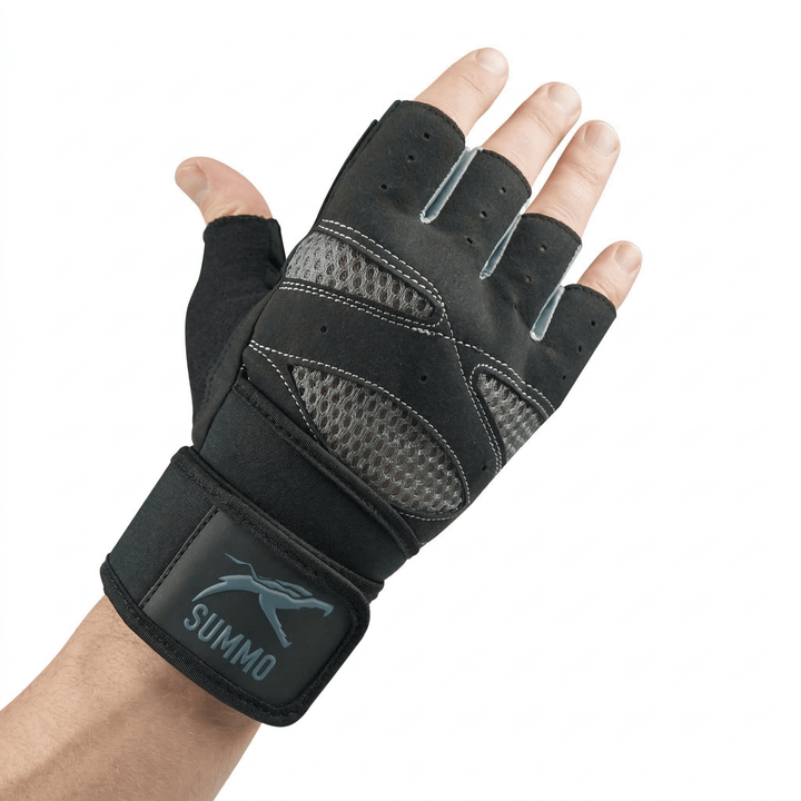 Hex - Grip Vented Grey Weightlifting Gloves - Summo Sports